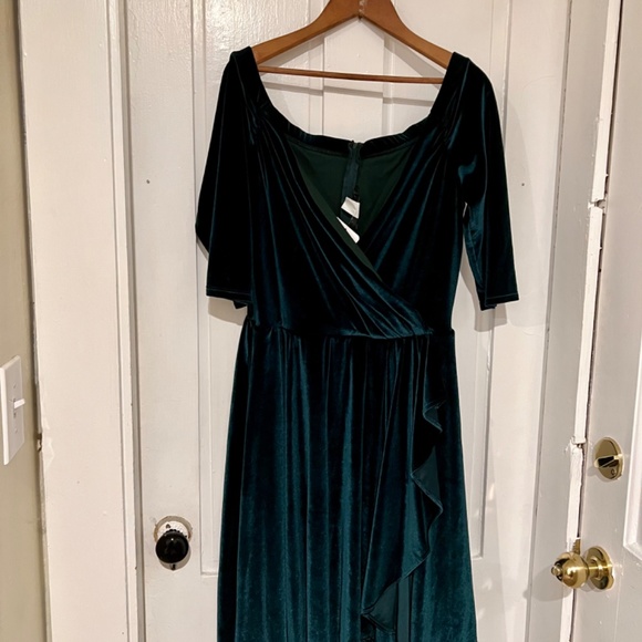 NWT Pinup Girl Monica Swing Dress in Emerald - Picture 2 of 5